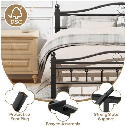 Metal Queen Bed Frame with Headboard