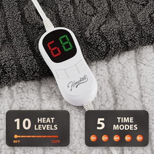 Homemate Heated Electric Blanket Full Size 72"x84" Heating Blanket