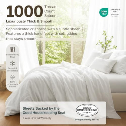 California Design Den 1000 Thread Count Queen Sheet Set Deep Pocket