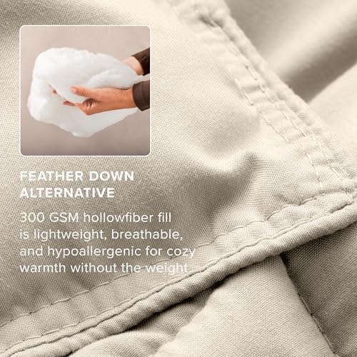 Bare Home Comforter Set - 1800 Ultra Soft (Oversized Queen, Sand)