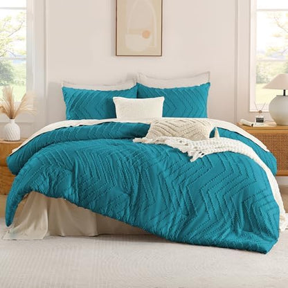 Andency Turquoise Comforter Set King Size, 3 Pieces Soft Bedding Set