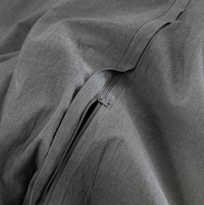 FOSSA Duvet Cover Set 100% Washed Cotton Linen Feel Super Queen