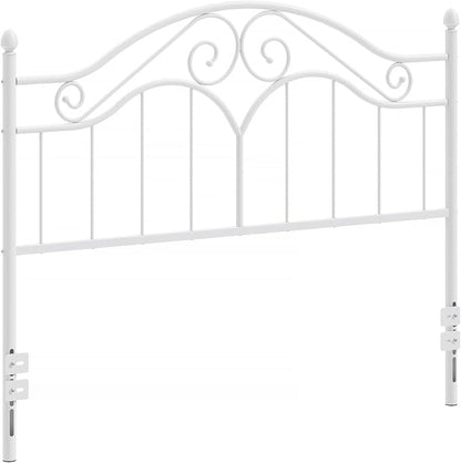 Headboard for Queen Size Bed Frame Vintage Bed Metal Headboard Only | Platform Bed Headboard,Height Adjustable,Sturdy and Stable,Easy Assembly,White