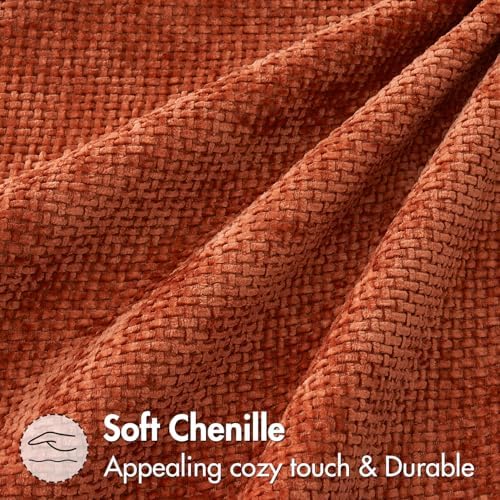 MIULEE Fall Decorative Couch Throw Pillow Covers 18x18 Burnt Orange 2 Pack