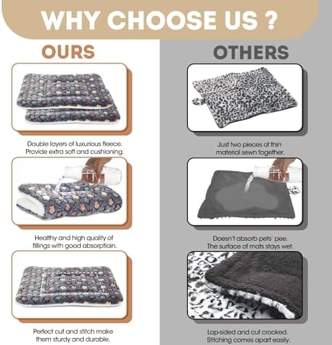 2 Pack Guinea Pig Bed - 10 x 13 Inch Upgraded-Thickness Pee Pads Bedding