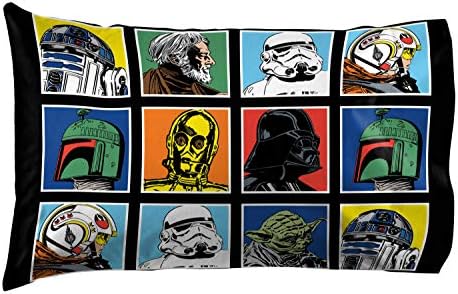 Star Wars Twin Comforter Set 4 Piece Soft Bedding for Boys, Multi