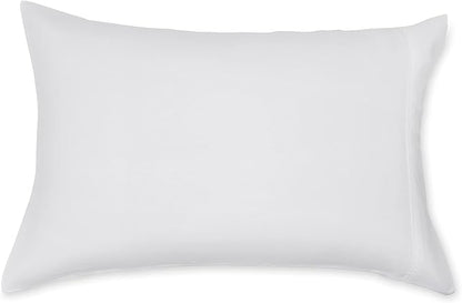 Amazon Basics Lightweight Super Soft Easy Care Microfiber Pillowcases, Standard size, 30" L x 20" W, Set of 2, Bright White, Pillows Not Included