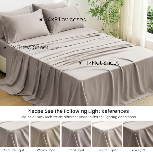 Love's cabin 100% Rayon Derived from Bamboo, Queen Sheet Set, 6 Pieces