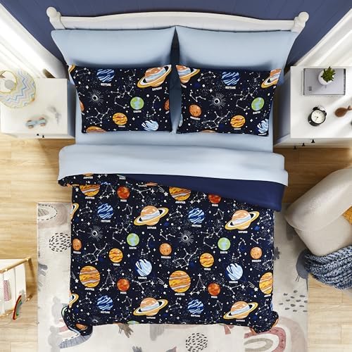 Boys Full Size Bedding Set -7 Pieces Space Bedding Full Size Comforter Sets