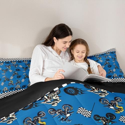 Feelyou Dirt Bike Bedding Set Soft for Boys Girls Toddler Size