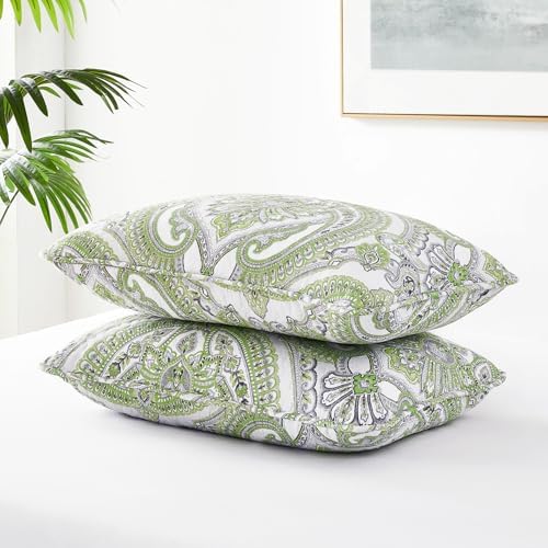 6-Pcs Daybed Quilt Set Cover Set Twin Bedding Set easy care Paisley Green