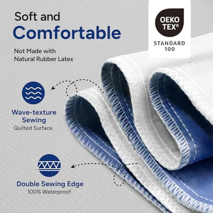 WhyWorry Washable Bed Pads for Adult Incontinence, 34"x36", White, 4 Count