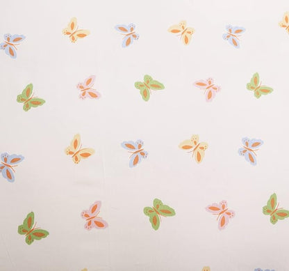 WINLIFE 100% Cotton Pillowcases Butterfly Pattern Pillow Cases Queen Size Pillow Cover Set of 2 (Queen 20x30'', Colorful Butterfly)