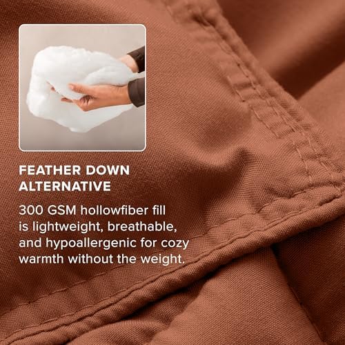 Bare Home Full Comforter Set - 1800 Ultra Soft (Full, Terracotta)