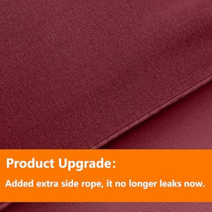TAIMIT Burgandy Queen Size Comforter Set - 7 Pieces, Bed in a Bag Bedding Sets with All Season Soft Quilted Warm Fluffy Reversible Comforter,Flat Sheet,Fitted Sheet,2 Pillow Shams,2 Pillowcases