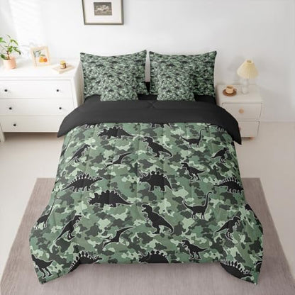 Feelyou Dinosaur 7 Piece Bedding Set for Kids