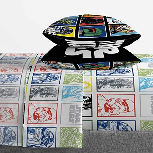 Star Wars Queen Comforter Set 5 Piece Soft Bedding for Boys, Multi