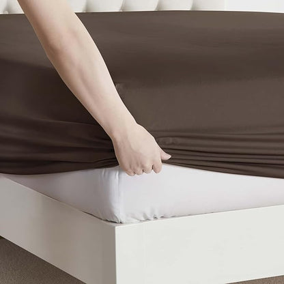 Clara Clark Twin XL Sheets, 5 Piece Set - Hotel Luxury Bed Sheets, Super Soft Bedding Set, Twin XL Size, Chocolate Brown