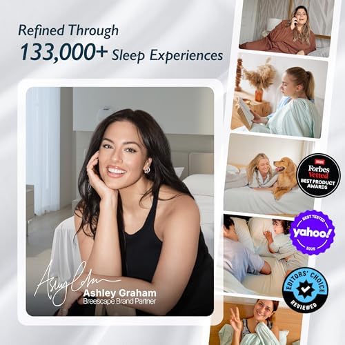 Breescape Cooling Comforter Blanket - BlendTek Q-Max>0.46 Tech, Cooling Blanket for Hot Sleepers & Night Sweats Relief, Breathable Lightweight Summer Bedding, Queen 96x96 Inches, Twilight Blue