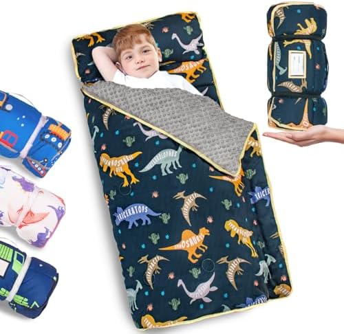 Primlect Toddler Nap Mat with Pillow, Thickened Extra Large Sleeping Bag