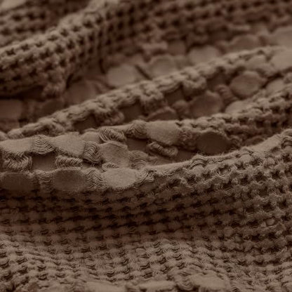 PHF Cotton Waffle Pillow Shams Standard Size 20"x26", Chocolate, No Insert
