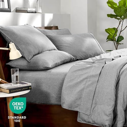 Bare Home Bed-in-A-Bag 7 Piece Set (Cal King, Heathered Charcoal)