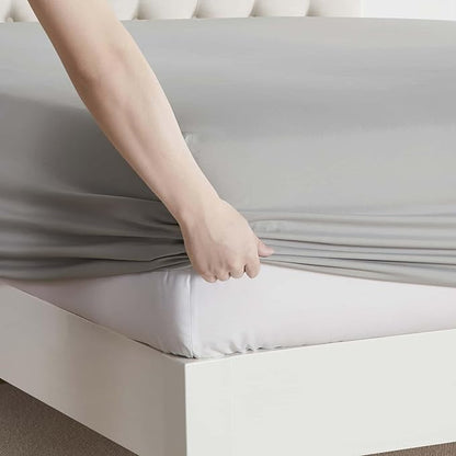 Clara Clark Bed Linen Set, Short Queen, 6 Piece, Microfiber, Silver