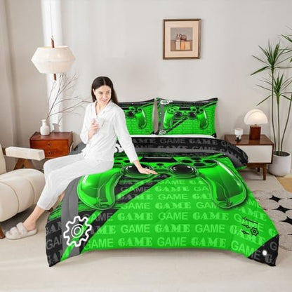 Feelyou Gamer Comforter Set Full Size Game Controller Comforter for Kids