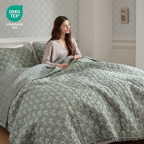 Madison Park Vintage Floral Quilt Set, 3PC Queen Reversible Bedding Set