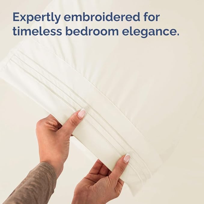 Body Pillowcases Set of 2-20x54 Long Body Pillow Case - Soft Body Pillow Cover for Sleeping & Side Sleepers - Comfy, Breathable & Wrinkle Free - Machine Washable w/Envelope Enclosure (Off White)