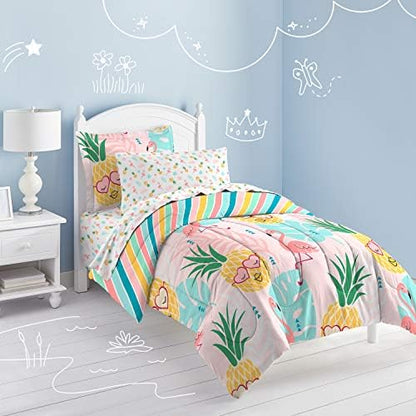 dream FACTORY Pineapple Comforter Set, Full, Pink,2A863602PK