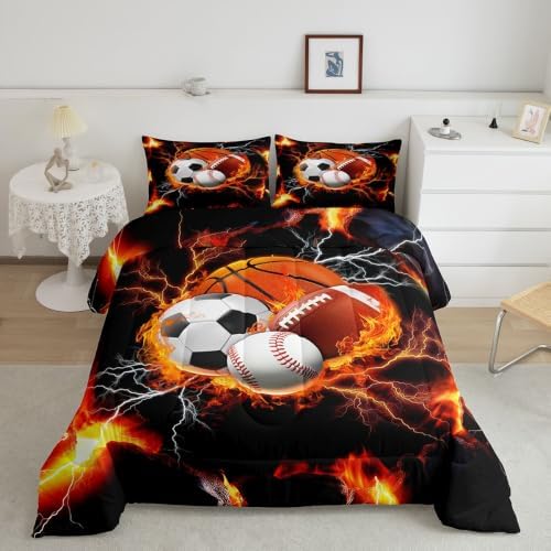 Erosebridal 3D Sports Print Bedding Sets Full -