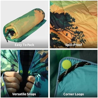 Camping Blanket Puffy Camp Blanket Large Outdoor Blanket