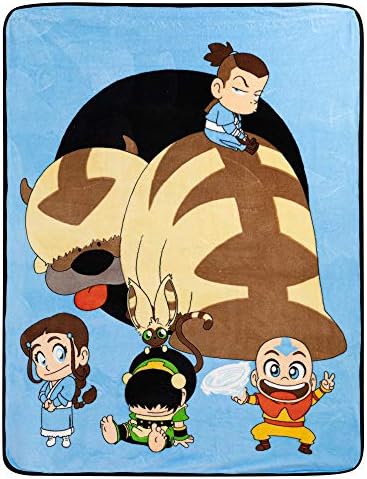 Franco Kids Bedding Soft Plush Micro Raschel Throw, 46 in x 60 in, Avatar The Last Airbender