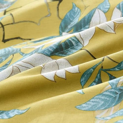 LifeTB Vintage Garden Floral Comforter Set Twin XL Vibrant Color Birds Flower Pattern Comforter Fluffy Soft Microfiber Boho Floral Bedding Comforter with 2 Pillowcases Cottage Botanical Comforter Set