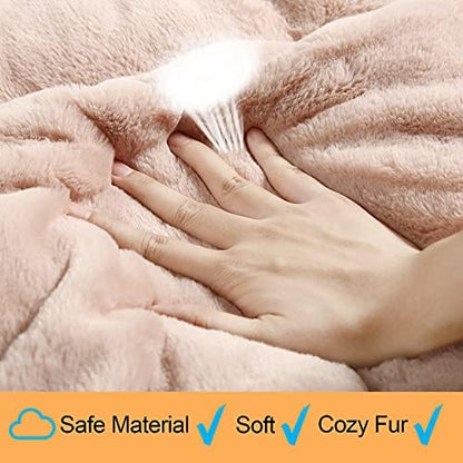 Dog Crate Pad Washable Dog Bed for Crate Medium Cozy Mat 30-Inch Pink