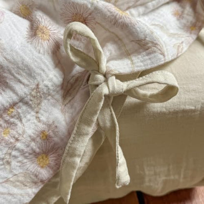 VM VOUGEMARKET Cottagecore Wildflower Duvet Cover Set Twin,Luxury Crinkled Double Layer Cotton Bedding Bedding Set,Lightweight Breathable Floral Comforter Cover for Girls Women