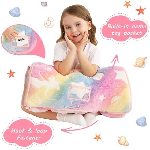 Lasoftan Toddler Nap Mat with Pillow and Blanket, Extra Large Rolled Napping Mats,Slumber Bags for Boys Girls,Kids Sleeping Bag for Daycare, Preschool Travel Camping