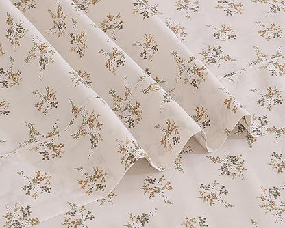 RUVANTI 100% Cotton California King Sheets, Percale Sheet Set, Twin Spring