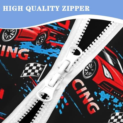 Nesker Racing Cars Twin Zipper Bedding for Boys, 3-Piece-All-in-one