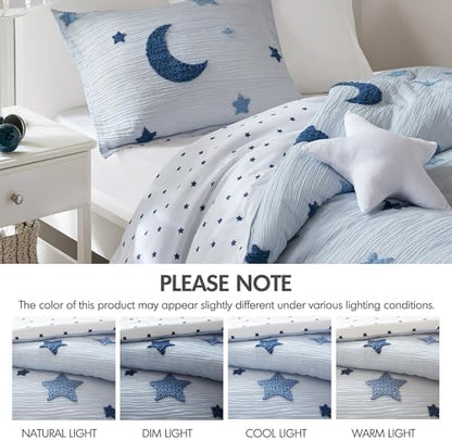 Intelligent Design Kids Blue Star Moon Twin Comforter Set, 3pc