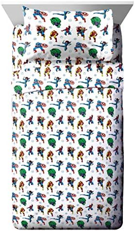 Marvel Comics Iron Man Twin Comforter Set 4 Piece Kids Bedding, Multi