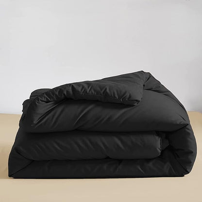KAREVER Black Comforter Set Twin Dark Color Theme Bedding Set Girls Soft Bed Blanket Set Boys Breathable Lightweight Quilts Set Twin Size