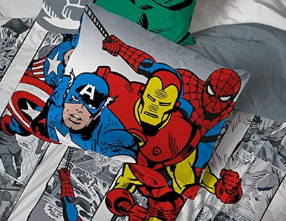 Marvel Comics Avengers Full Size Comforter Set 7 Piece Kids Bedding, Multi