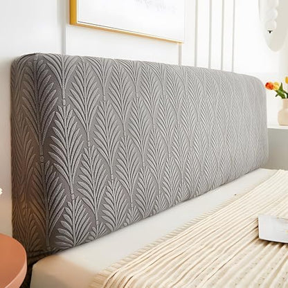 EFELIM Stretch Headboard Covers for Queen Cal King Size Bed Headboard Slipcover, Jacquard Bed Head Cover Dustproof Protector Cover for Bedroom Décor (Dark Gray,King:78.7in)