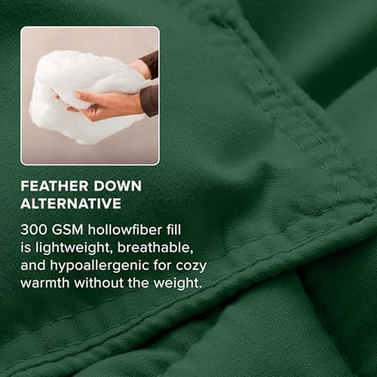Bare Home Comforter Set - 1800 Ultra Soft (King, Forest Green)