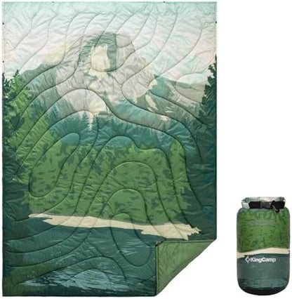 KingCamp Ultralight Camping Blanket, Wearable Packable Blanket 79"x57"
