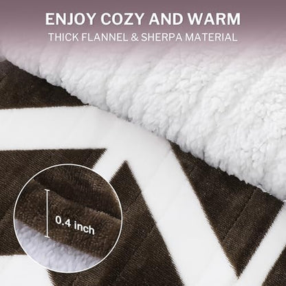 VENTIMI Heated Throw Blanket, 5 Heat Levels & 3 Hours Auto Off, Coffee
