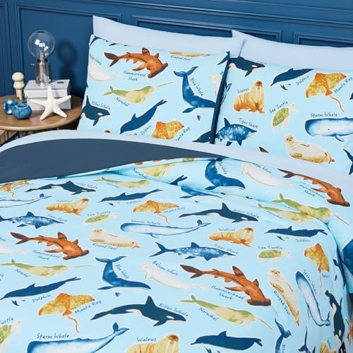 Boys Full Size Bedding Set -7 Pieces Ocean Bedding Full Size Comforter Sets
