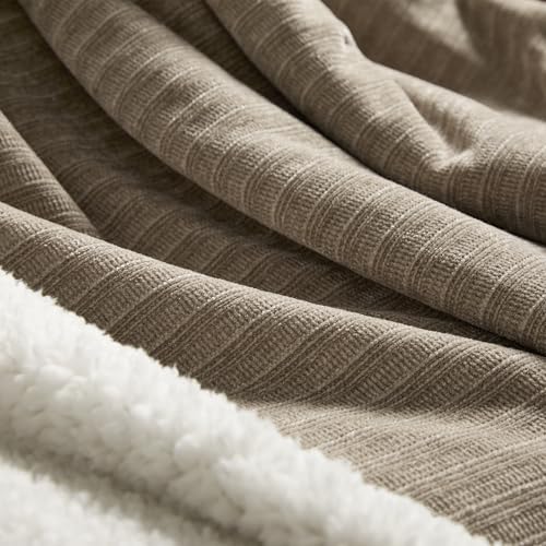 Heated Throw Blanket, 50"x60"Ultra Soft Cozy Chenille Electric Blanket with 10 Heating Levels & 2-10H Auto-Off, Fasting Heating for Couch/Bed, ETL Certified, Machine Washable(Khaki)